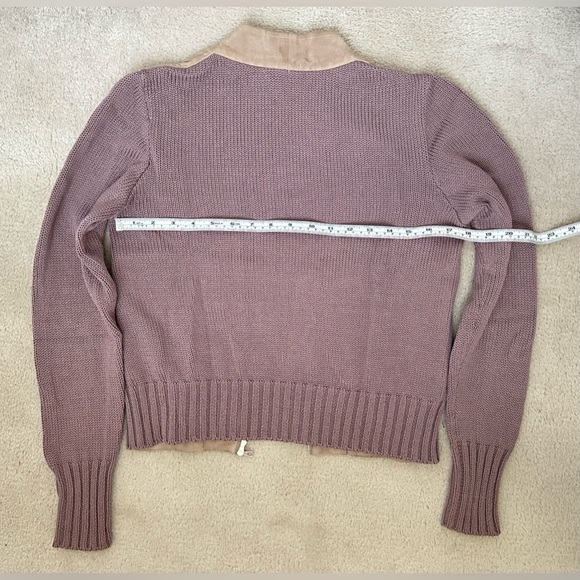 Fabiana Filippi two-tone chamois leather and cotton, waist cut jacket - Picture 12 of 16